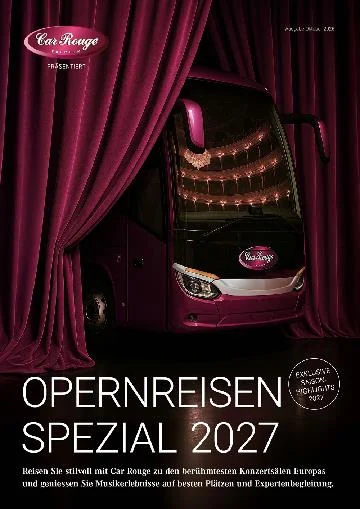 Premium opera and concert trips from the specialist 2027