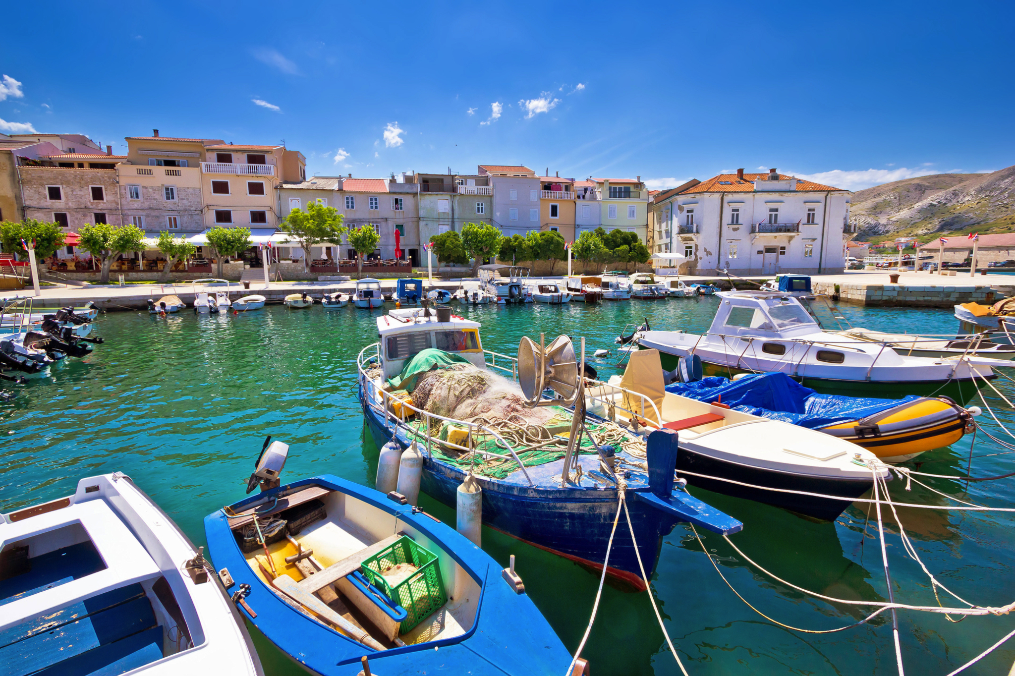 Hafenansicht von Pag Bild