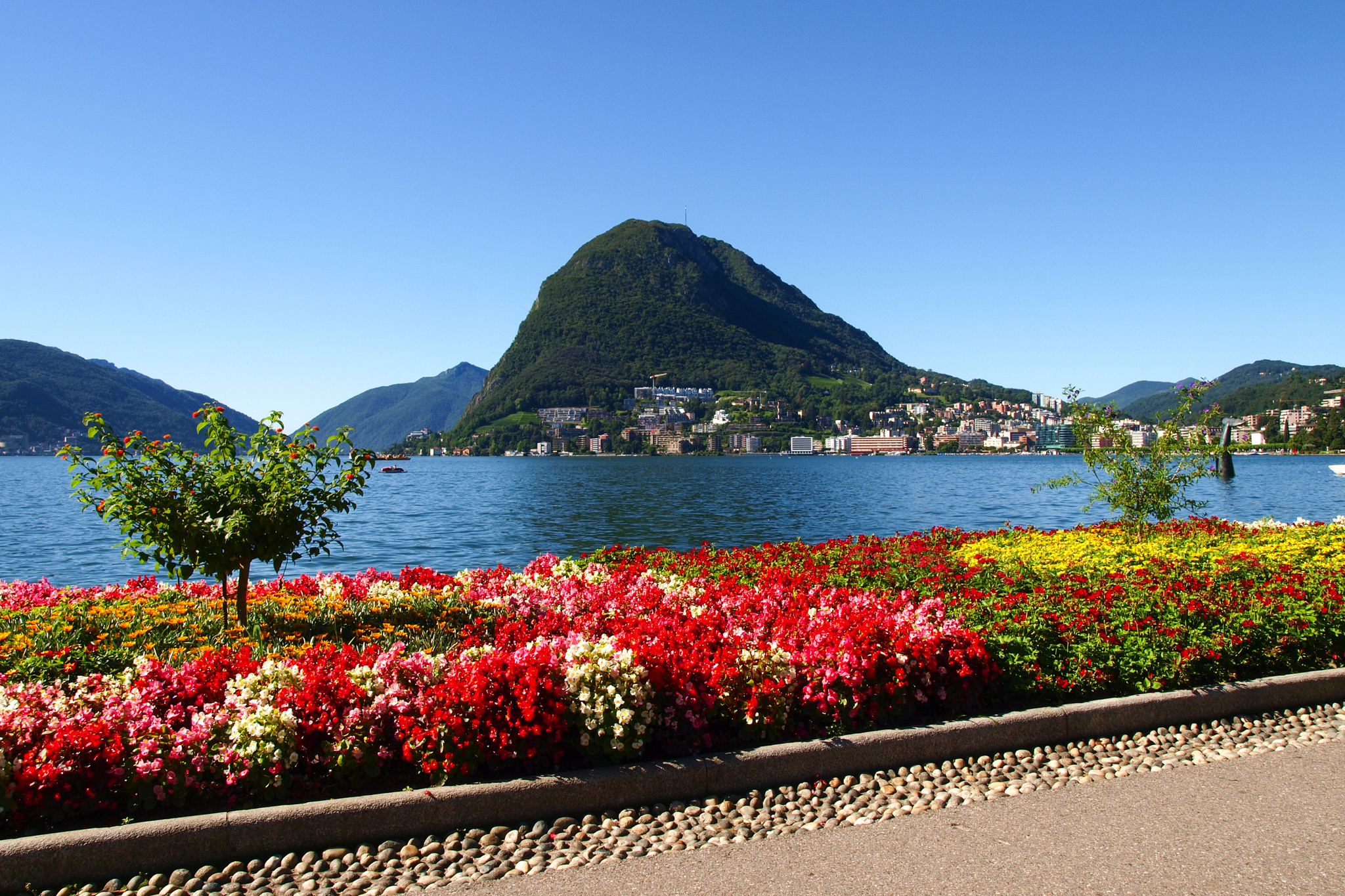 Monte San Salvatore seen from the park  Bild