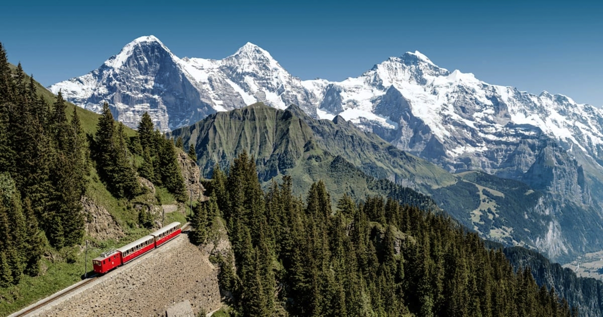 Fahrt zur besten Aussicht auf Eiger, Mönch und Jungfrau Bild