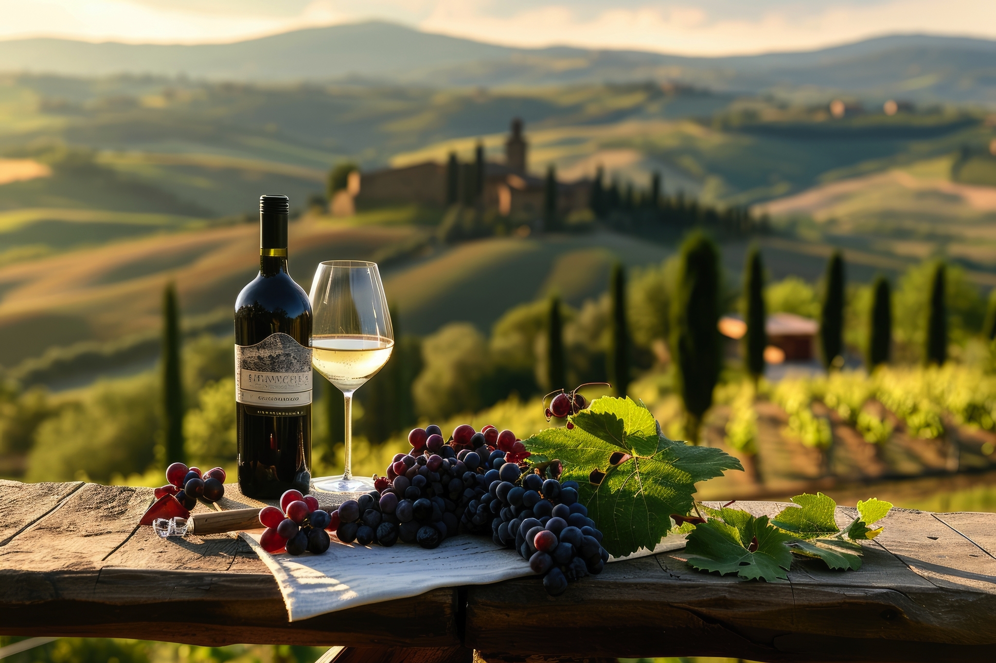 Weinberge in der Toskana Bild