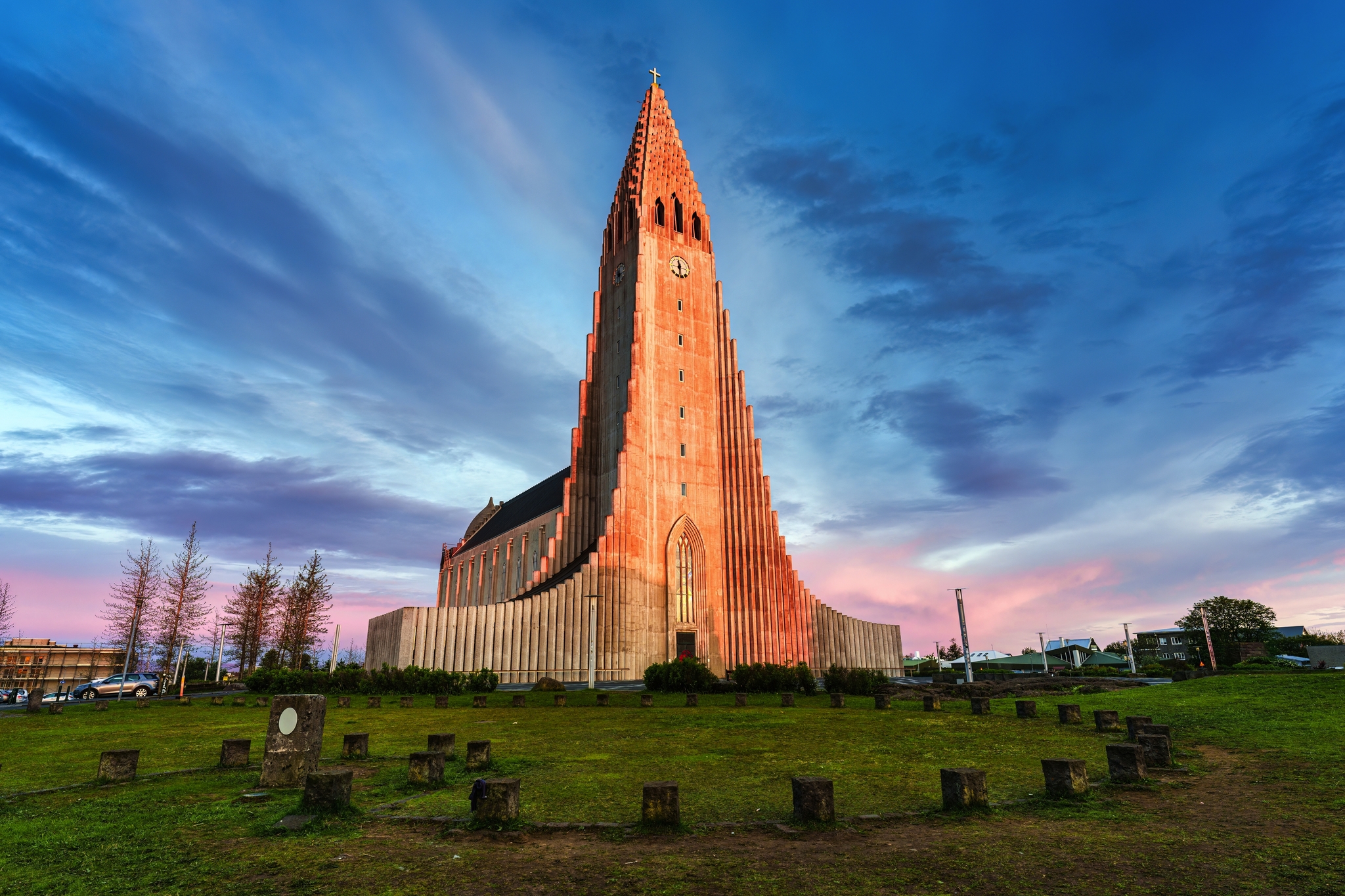 Hallgrimskirkja Lutheran Pfarrkirche Reykjavik Bild
