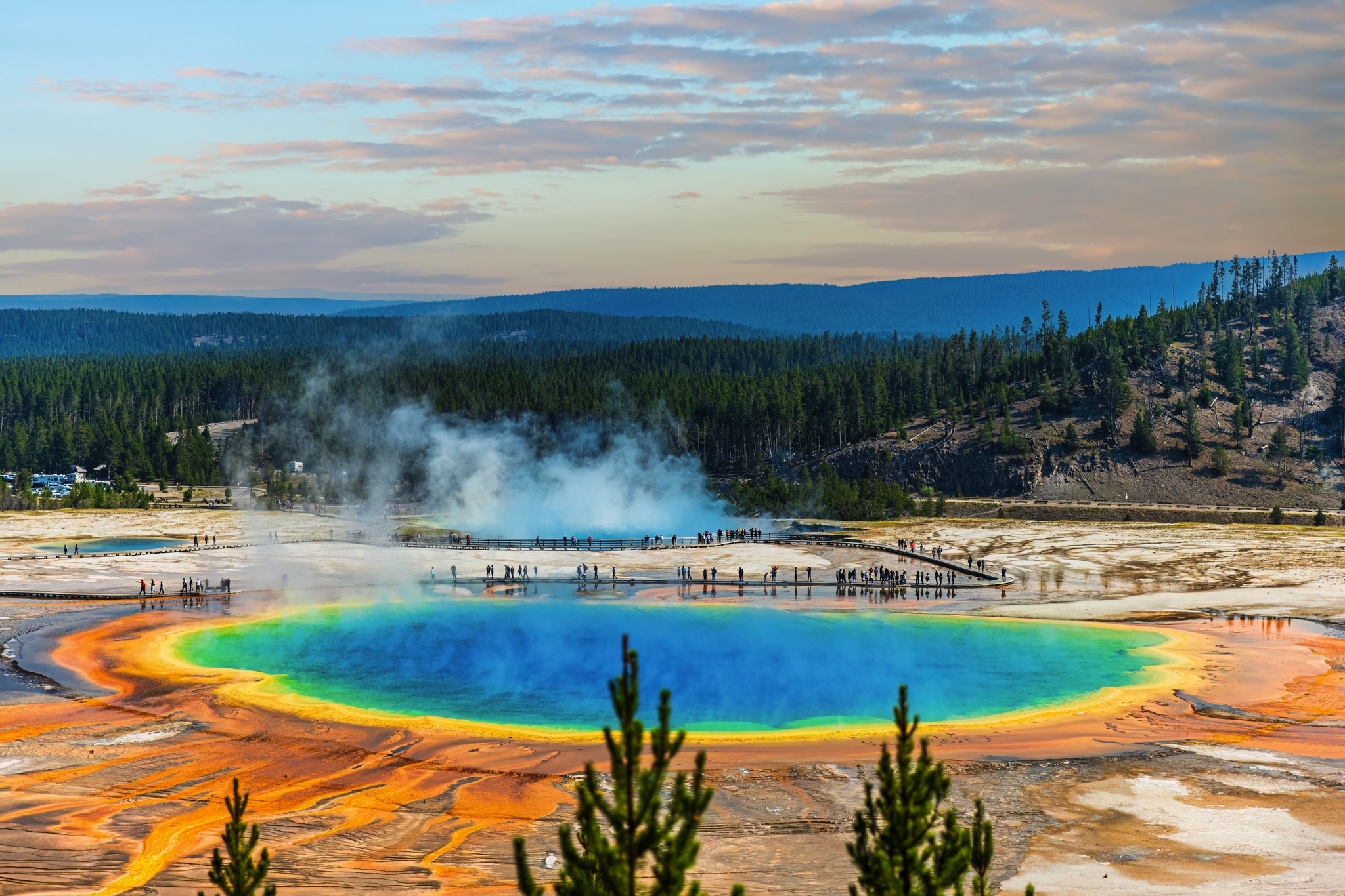 Grand Prisma Spring im Yellowstone Bild