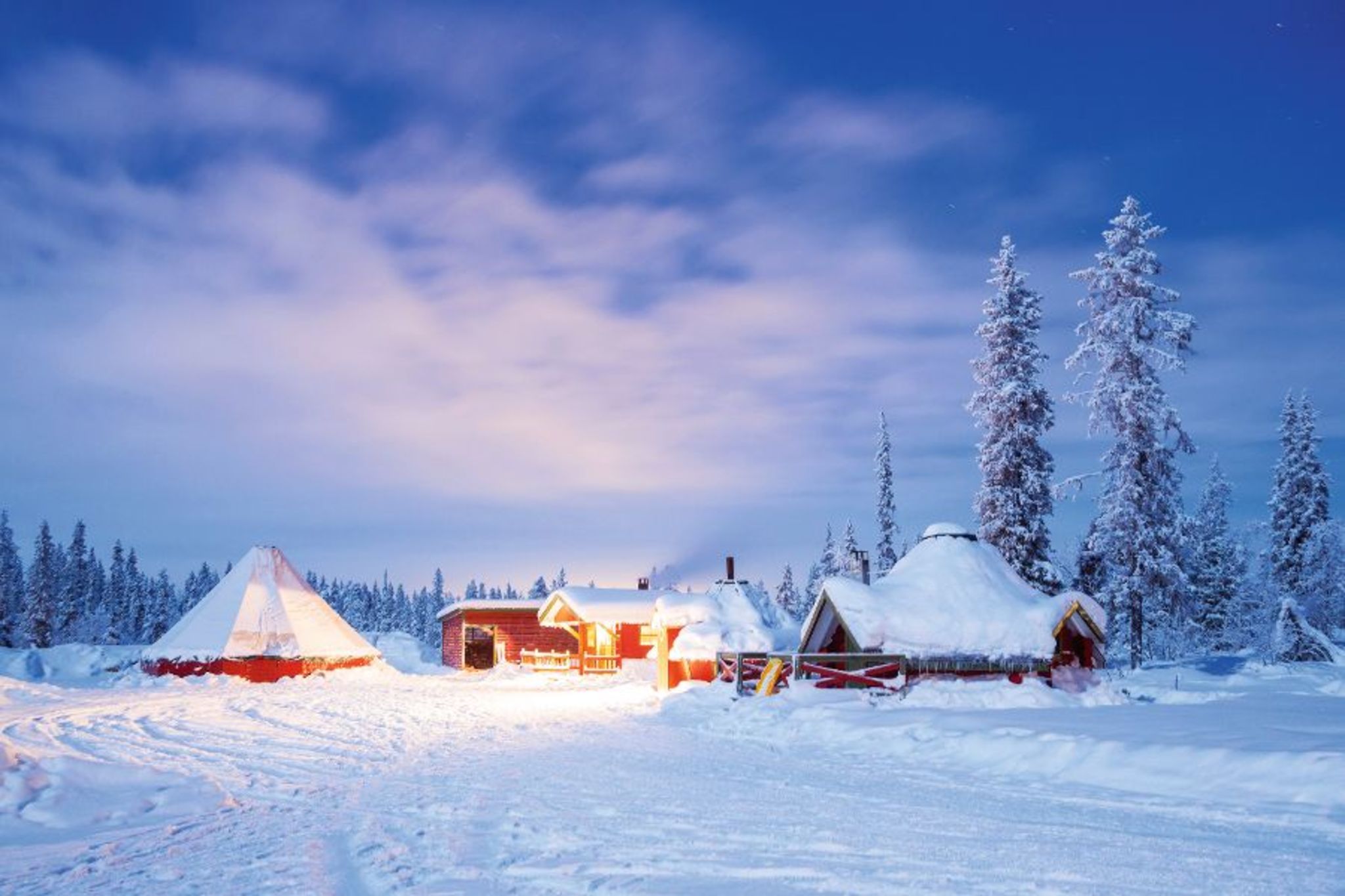 Winterlandschaft in Lappland Bild