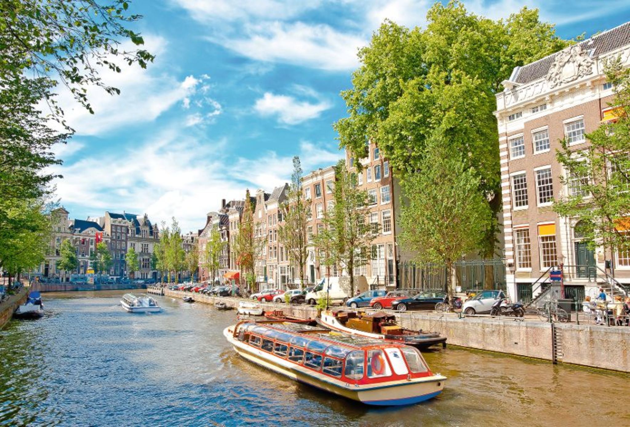 Kanal in Amsterdam Bild