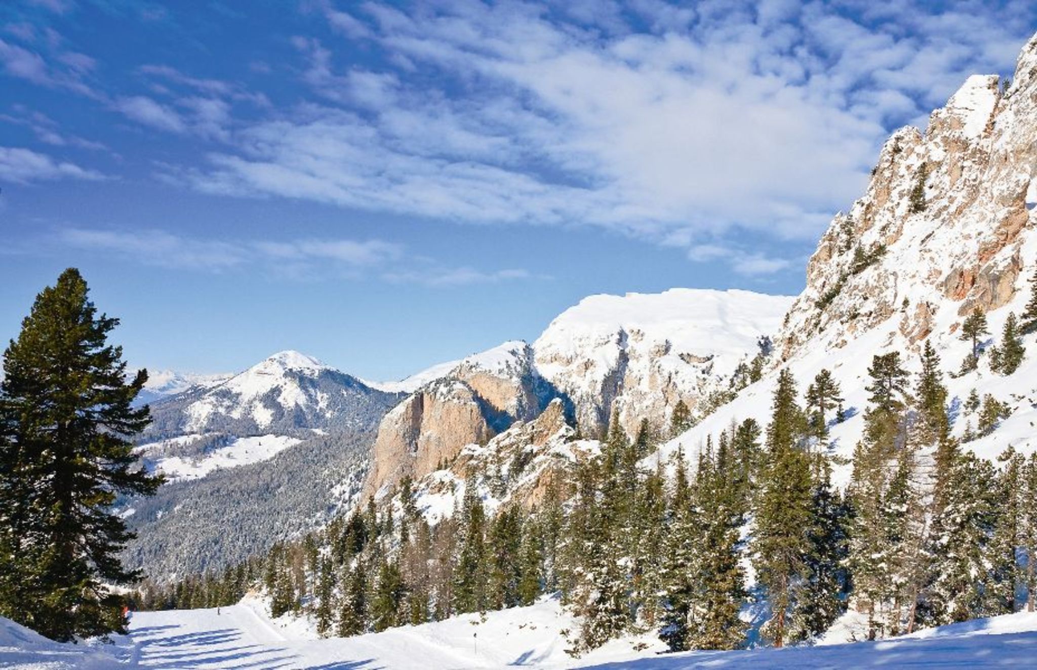 Skigebiet Val Gardena Bild
