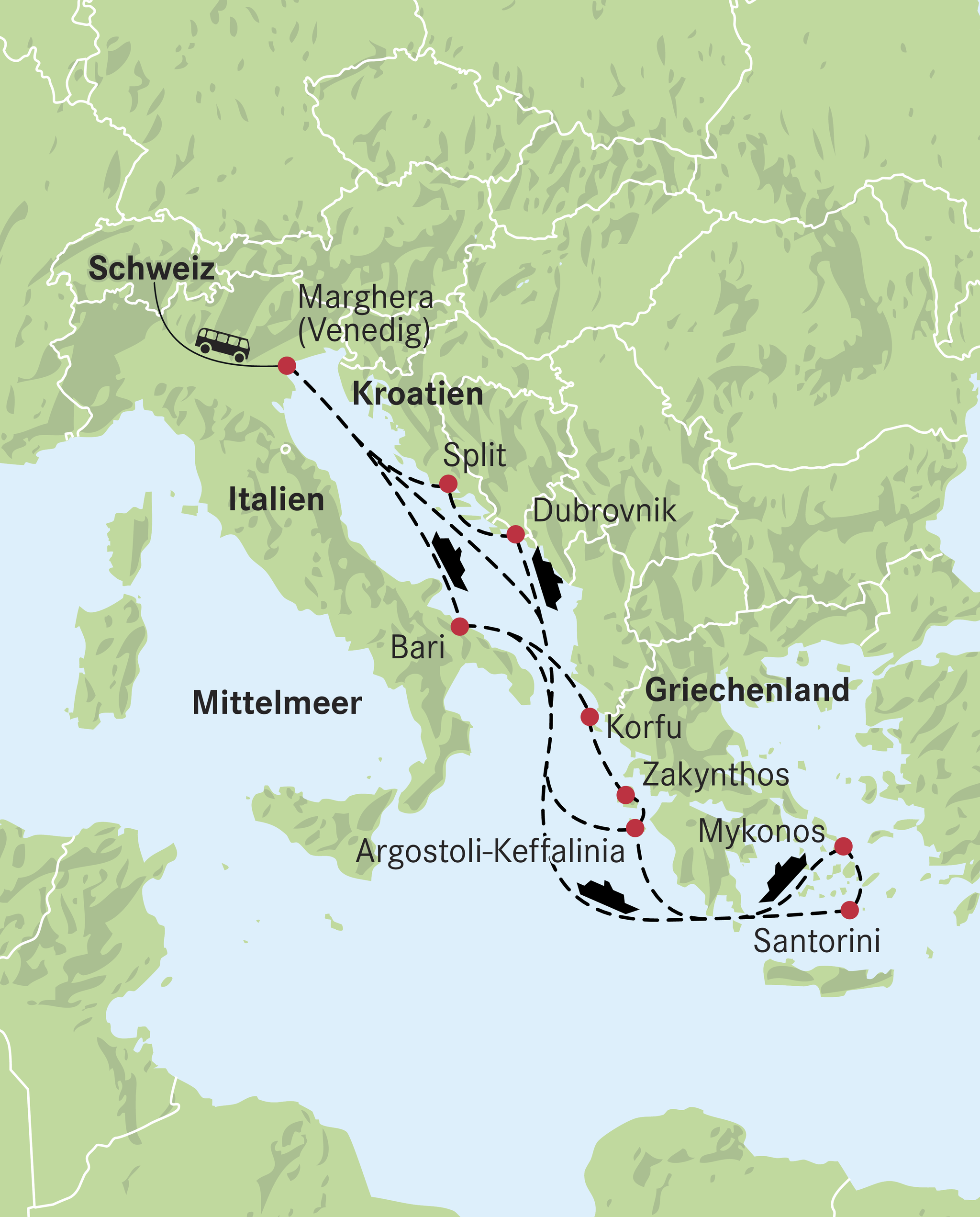 Karte Costa Deliziosa