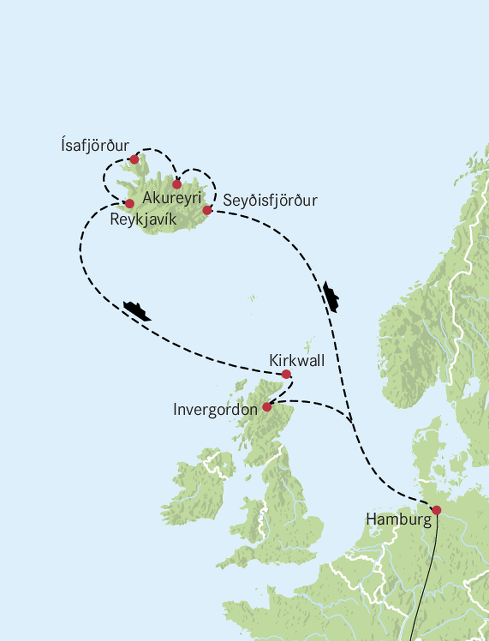 Karte Island Schottland