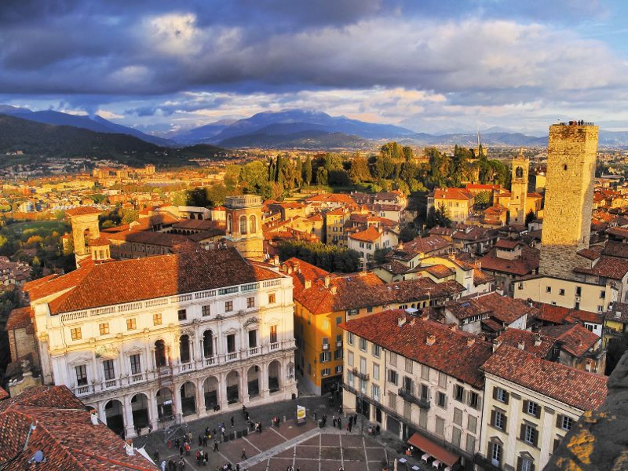 Bergamo, Blick vom Rathausturm Bild