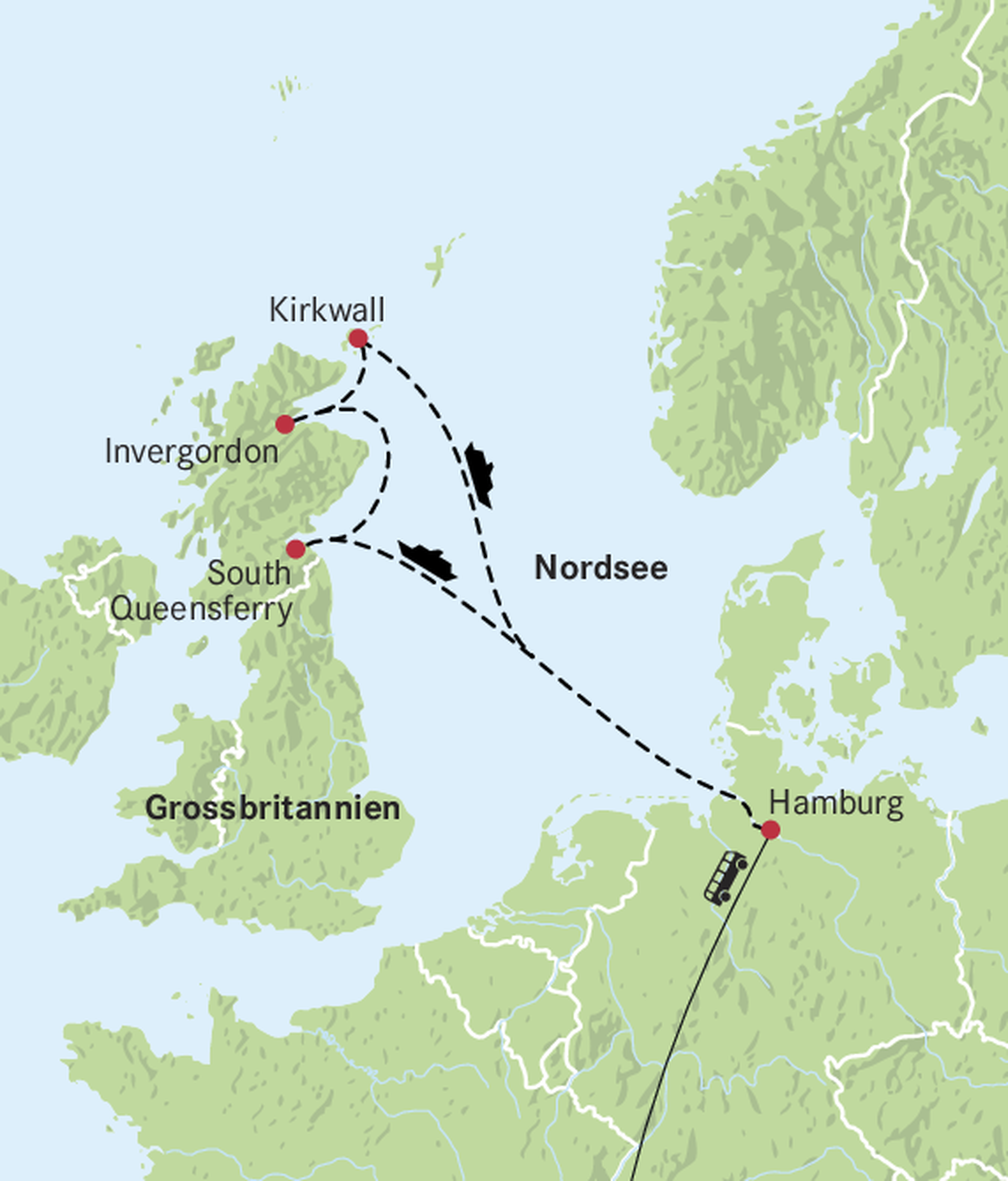 Karte Grossbritannien