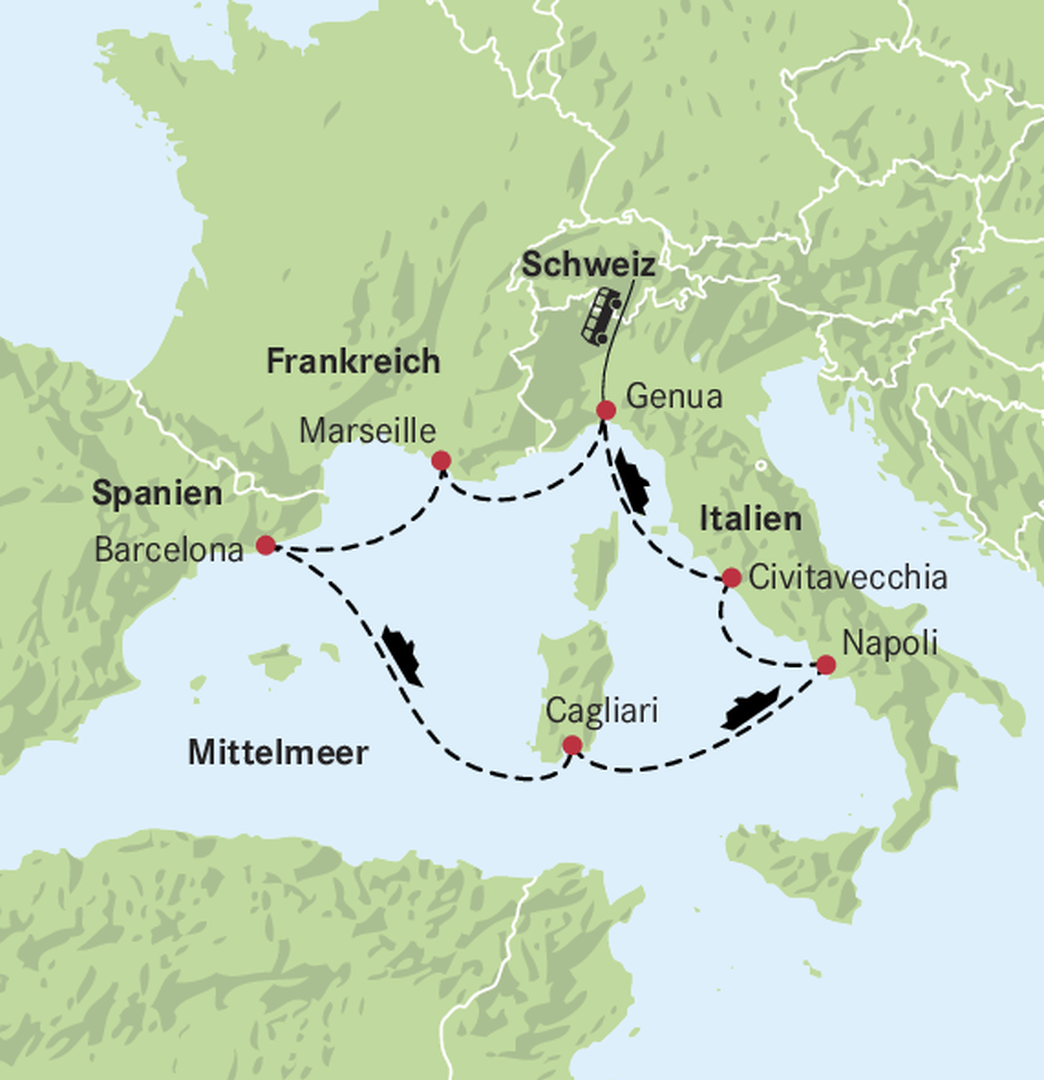 Karte Mittelmeer