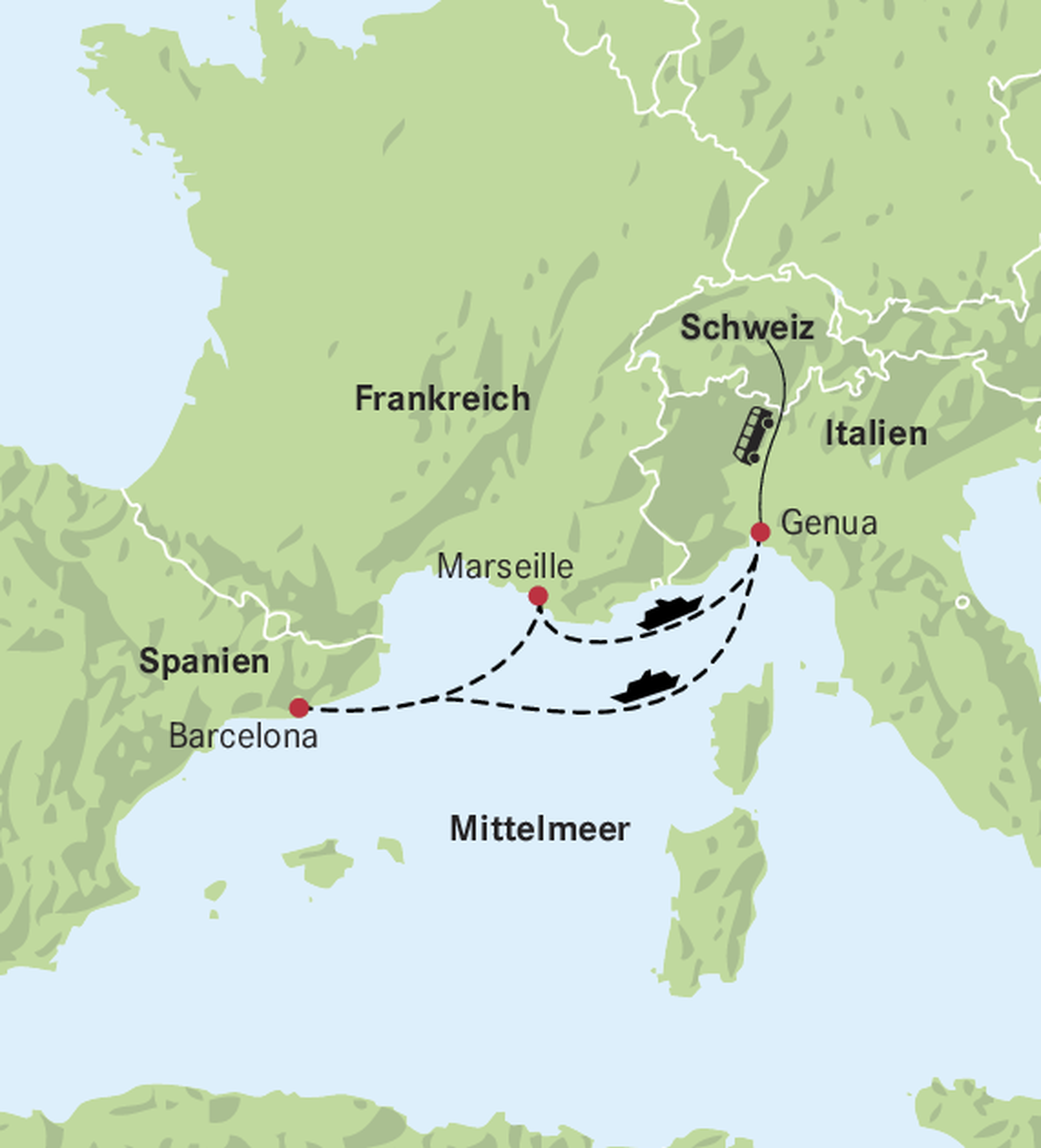 Karte Mittelmeer