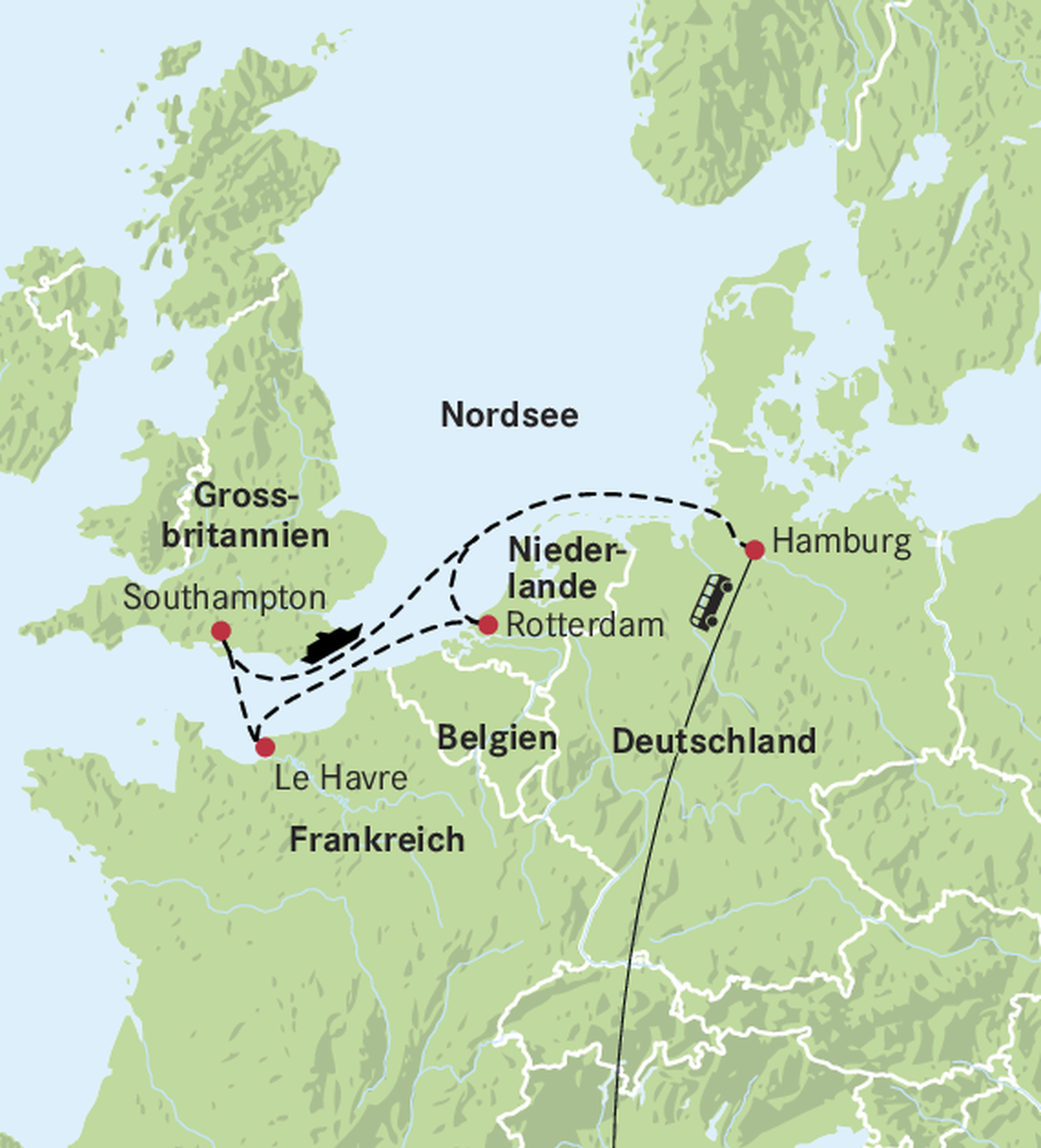 Karte Westeuropa