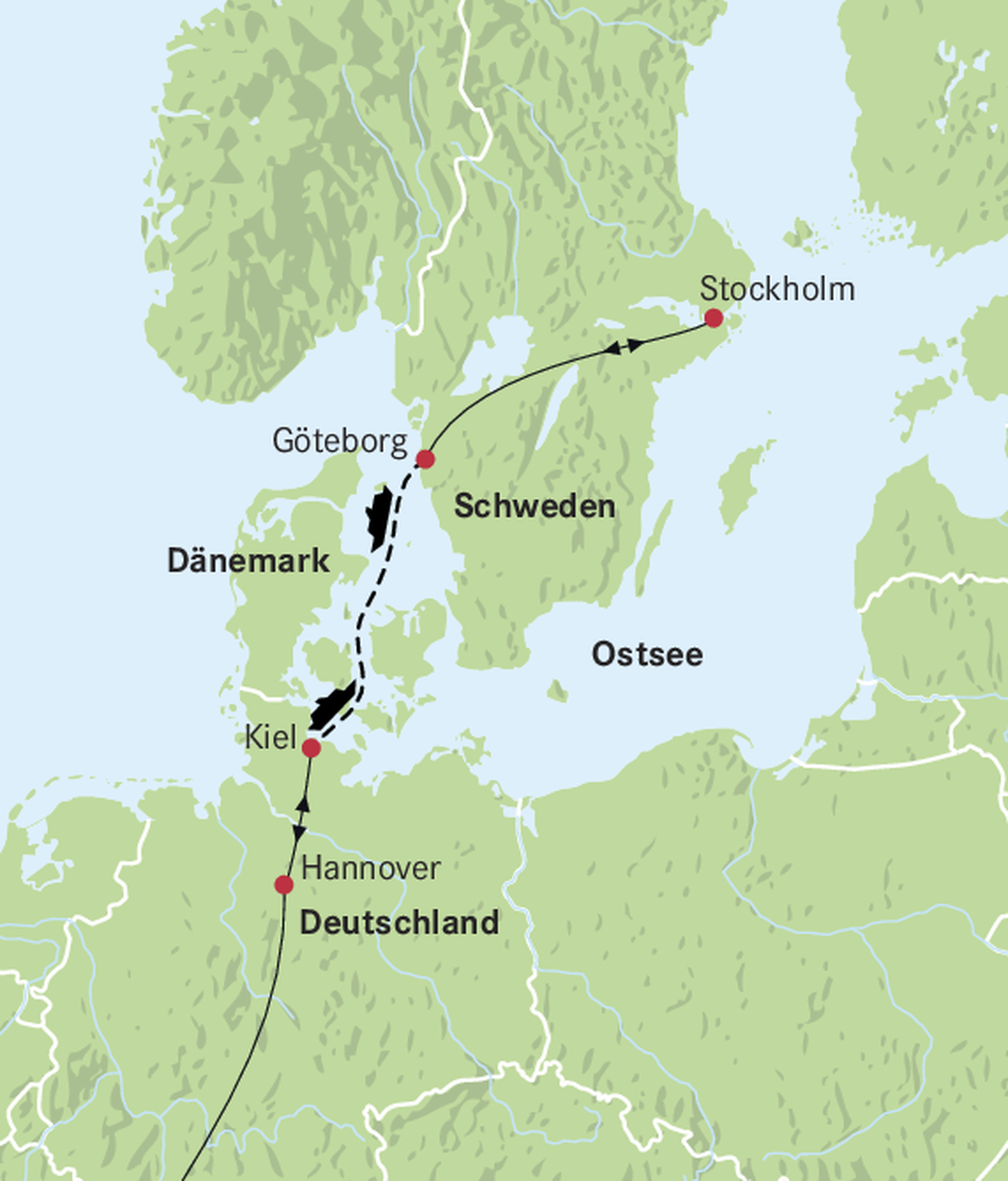 Karte Schweden