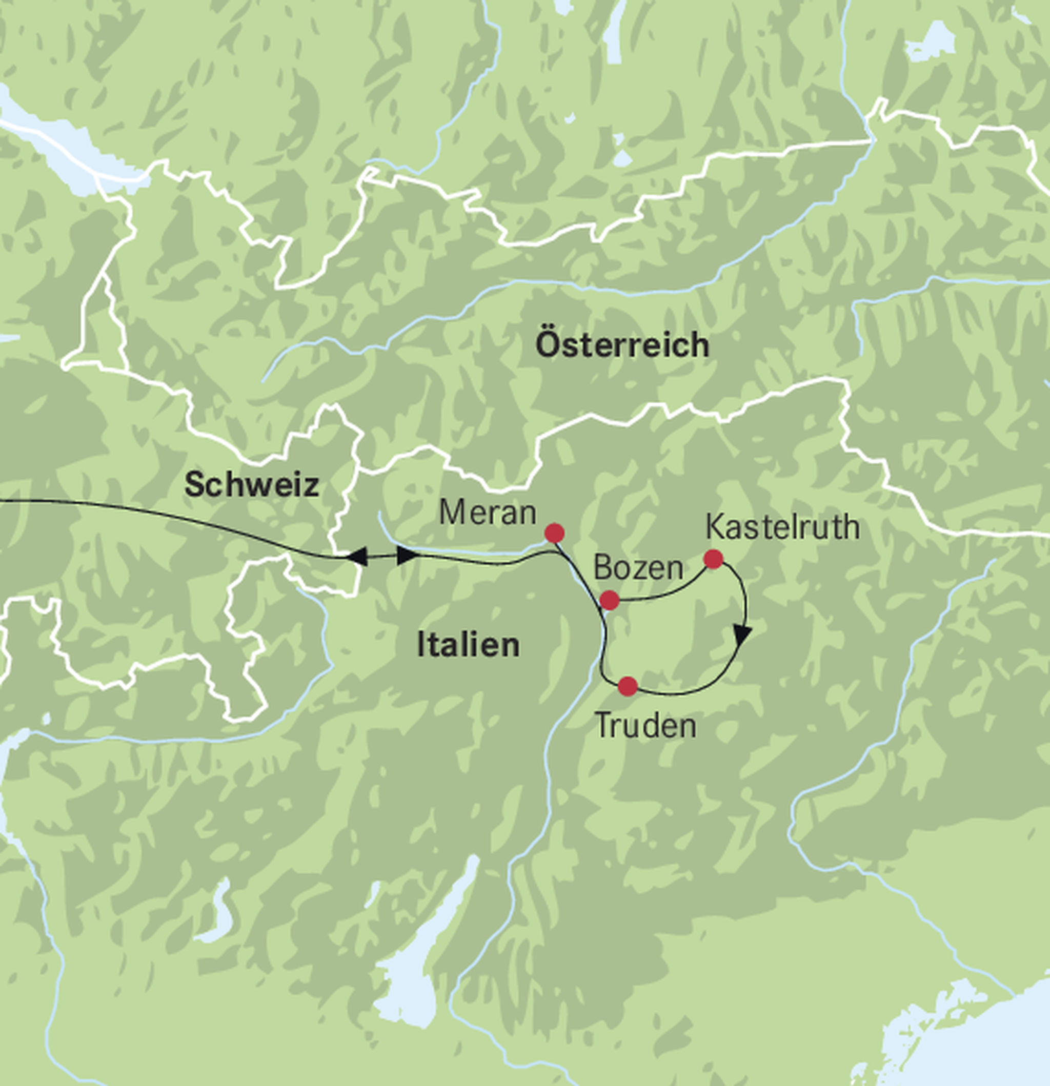 Karte Südtirol