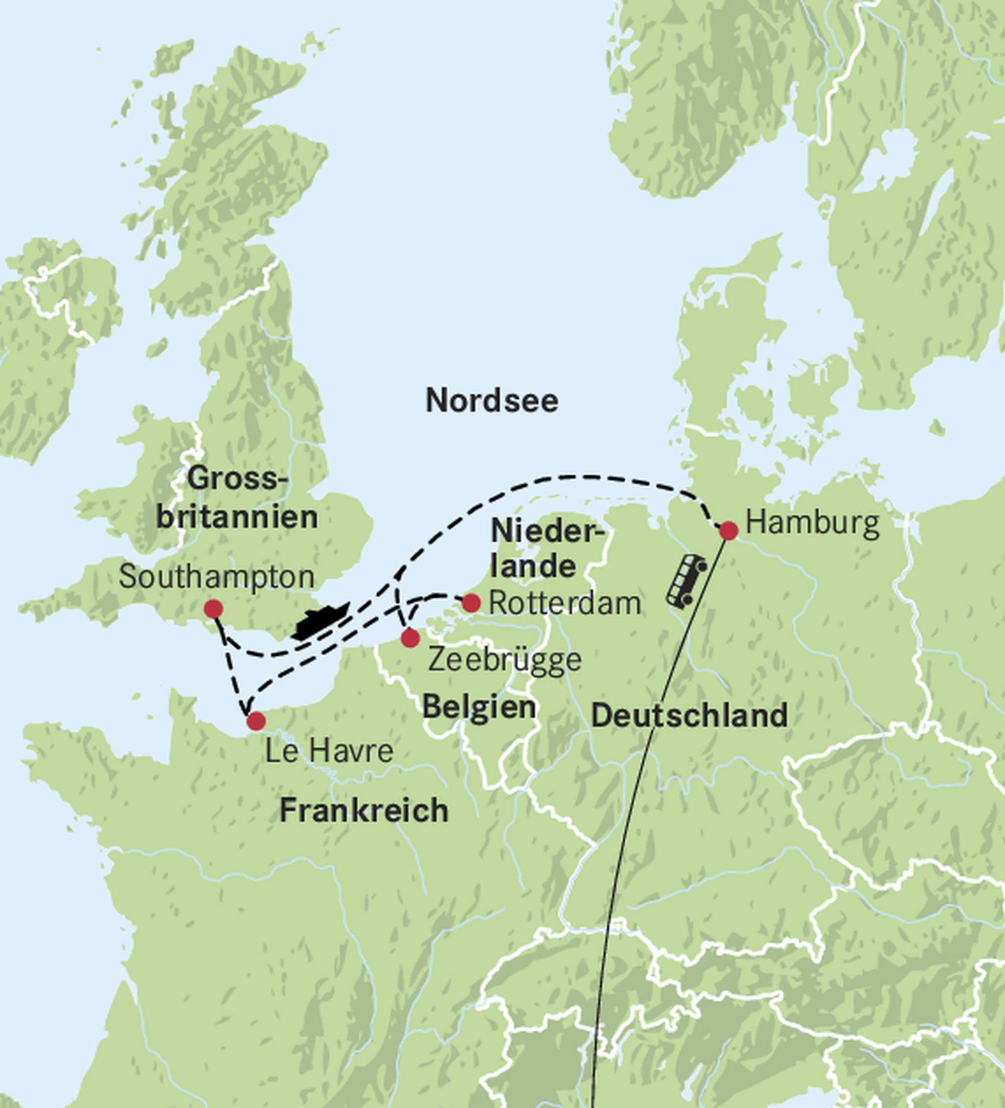 Karte Westeuropa