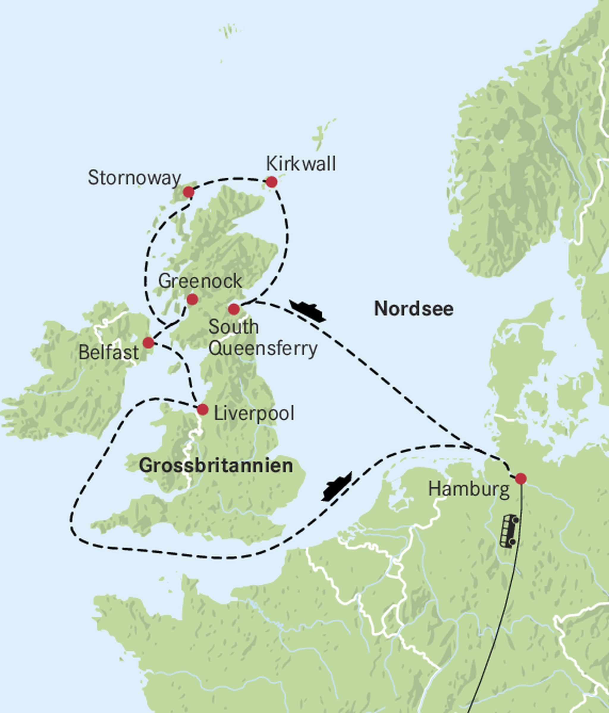 Karte Britische Inseln