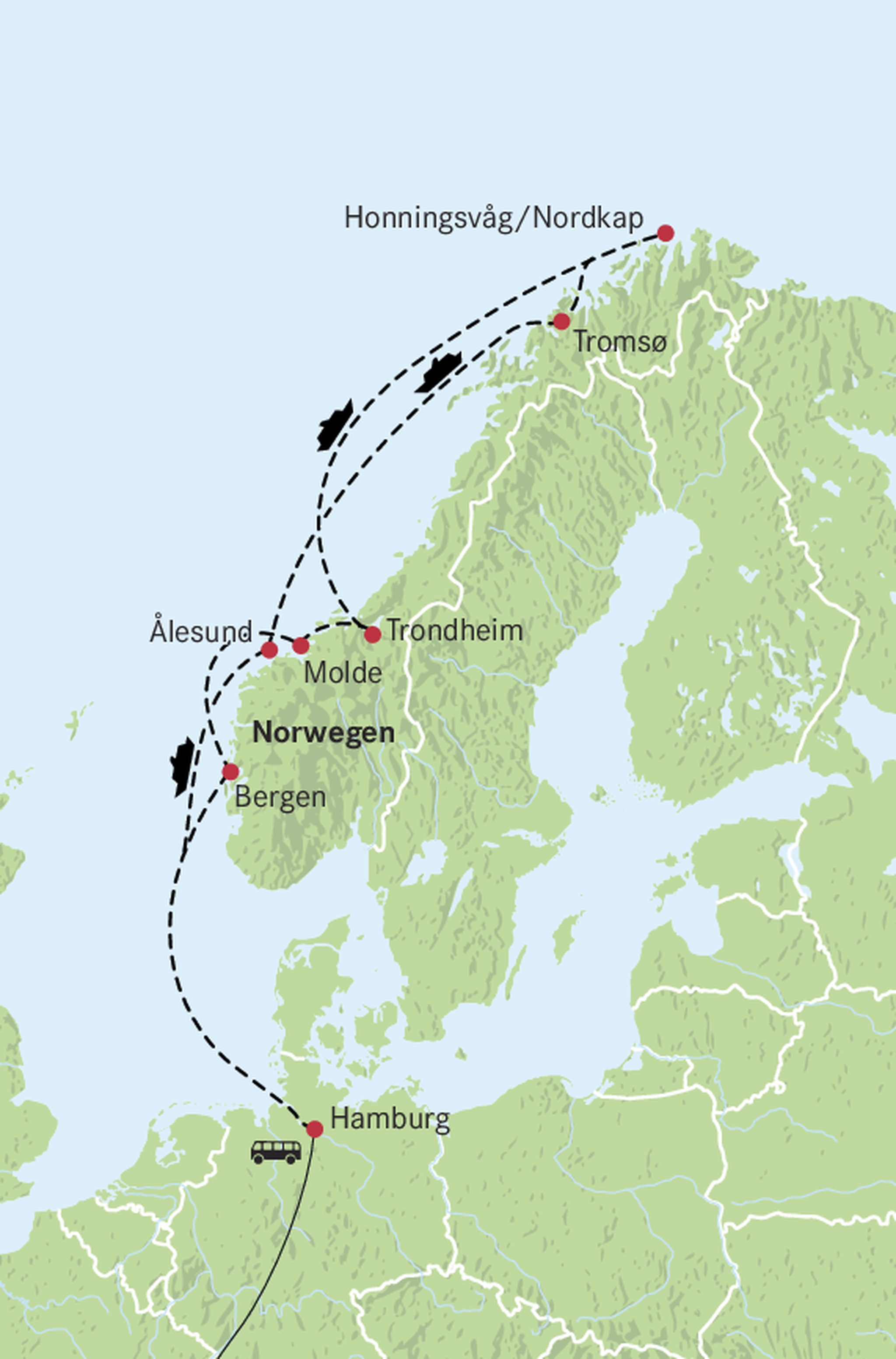Karte Nordkap