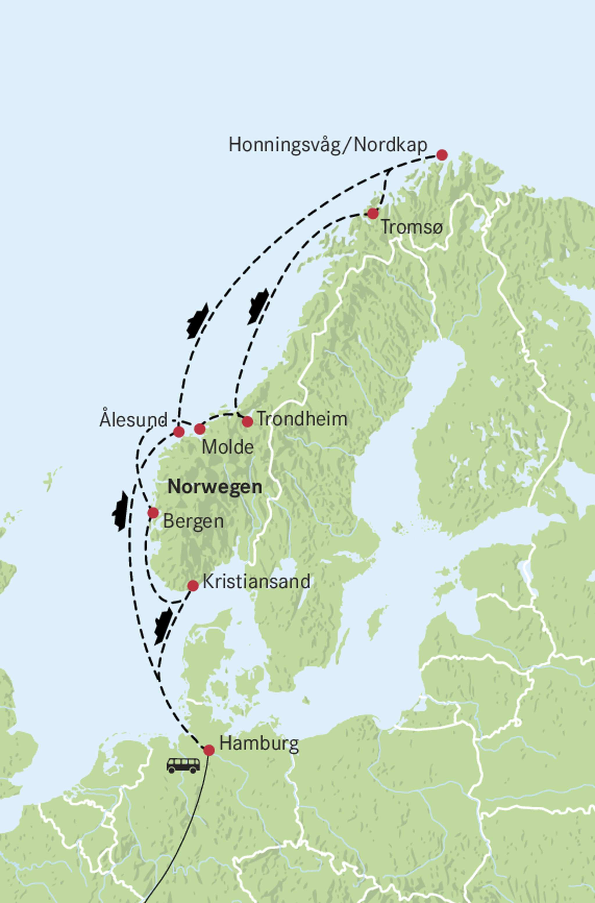 Karte Nordkap