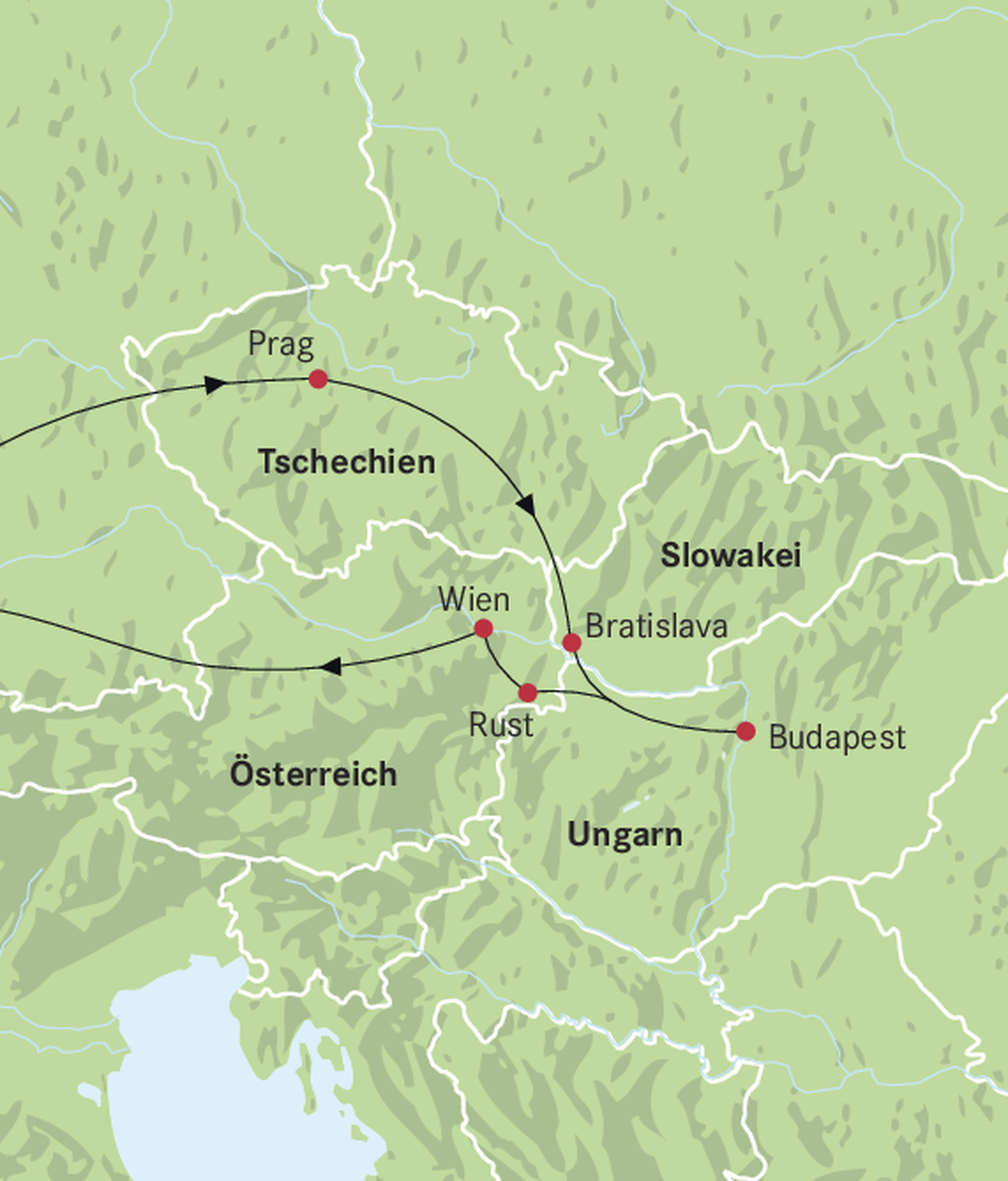 Karte Kaiserstädte