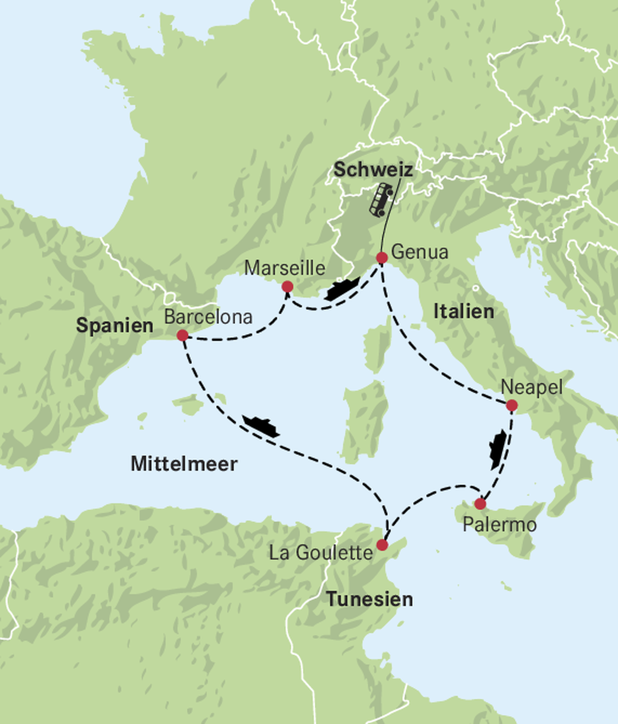 Karte Mittelmeer