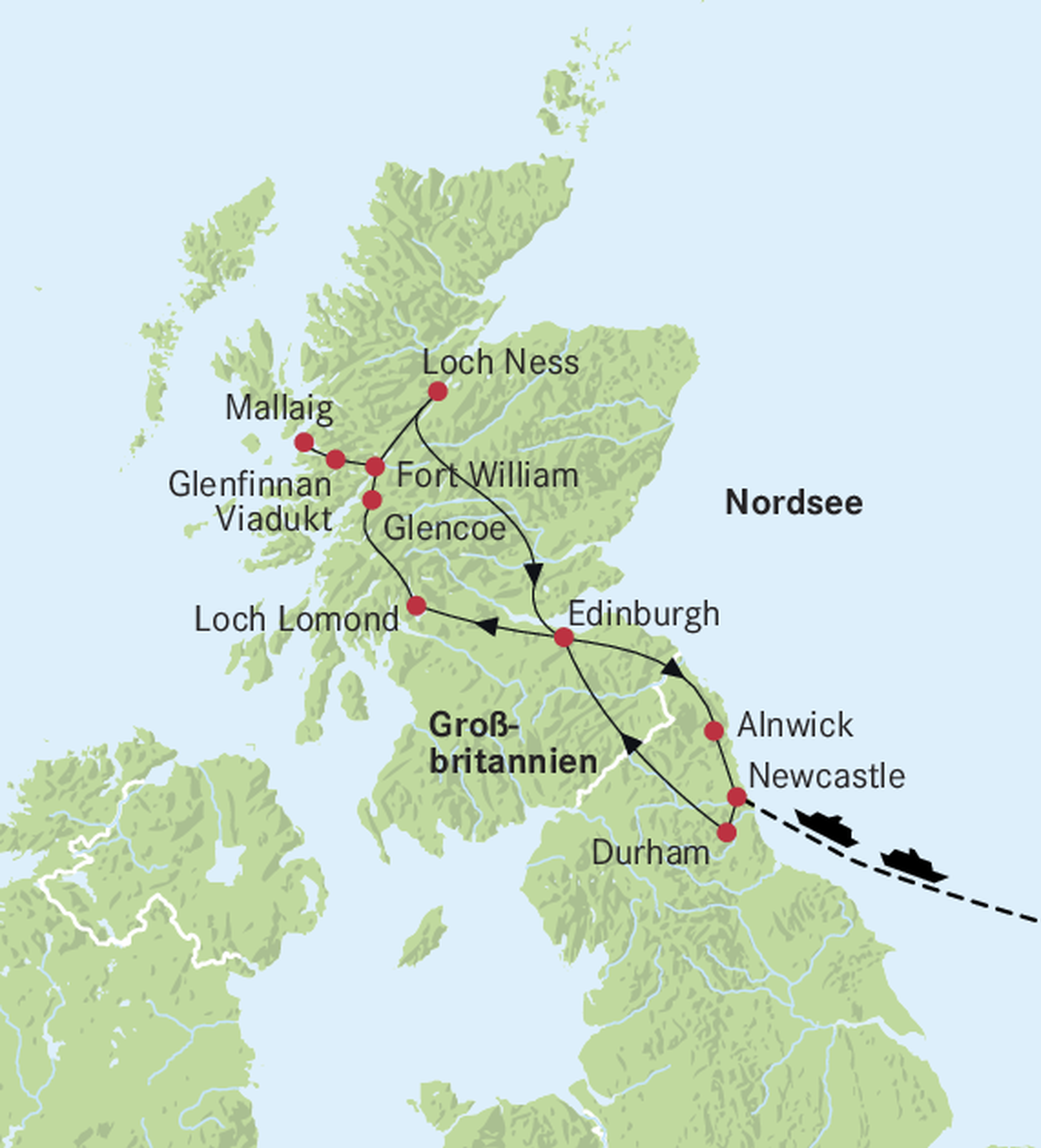 Karte Schottland