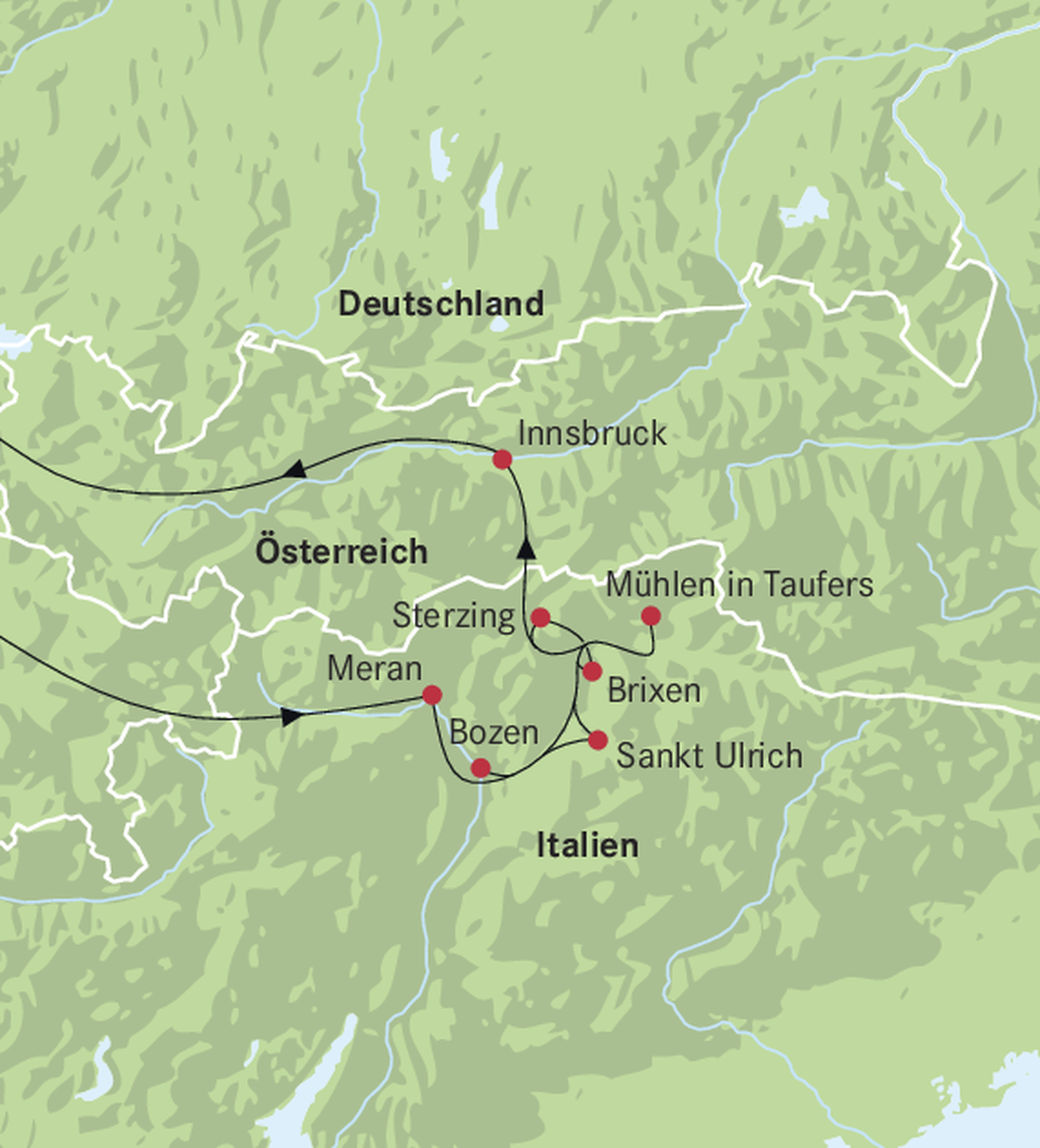 Karte Südtirol