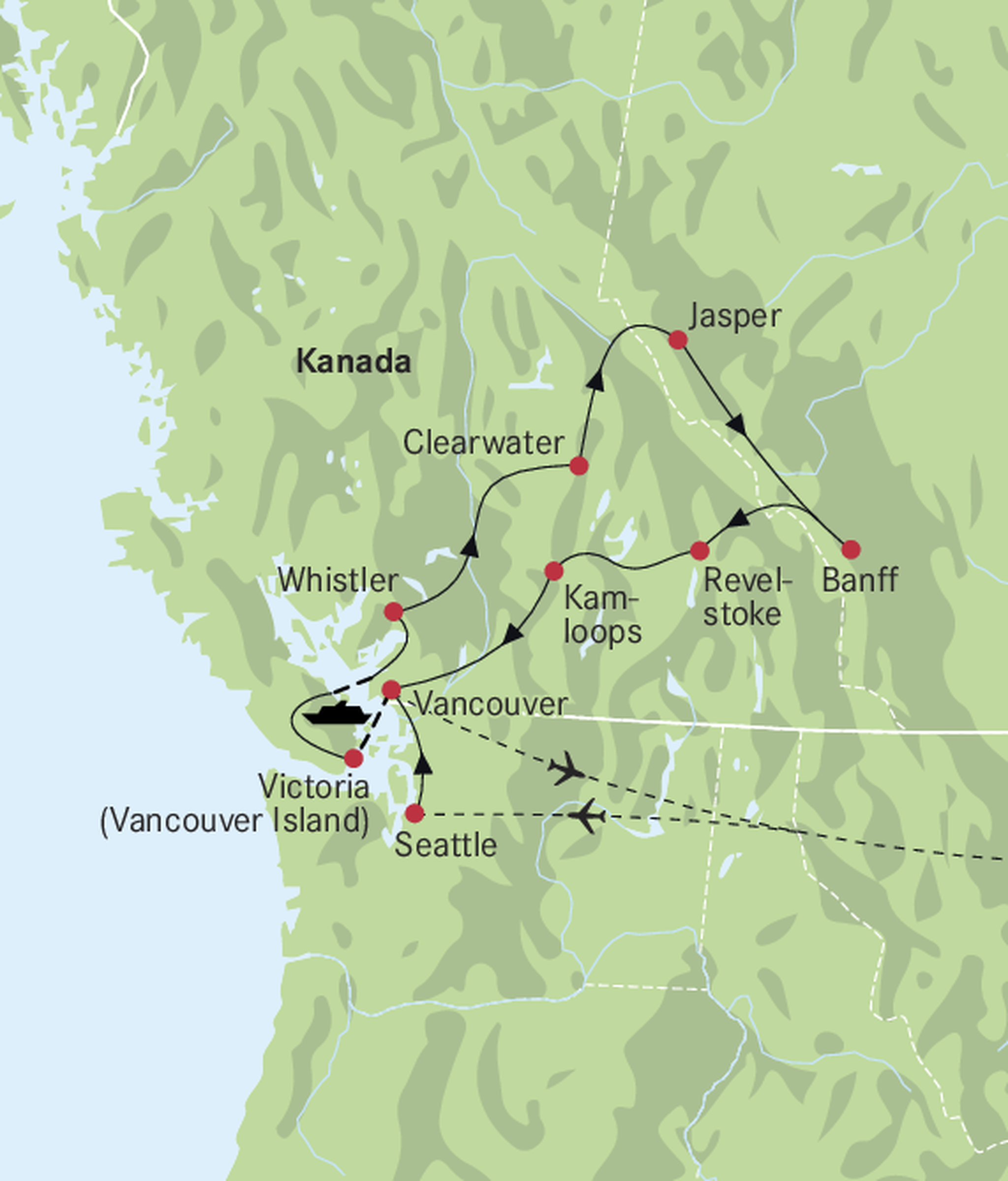 Karte Kanada