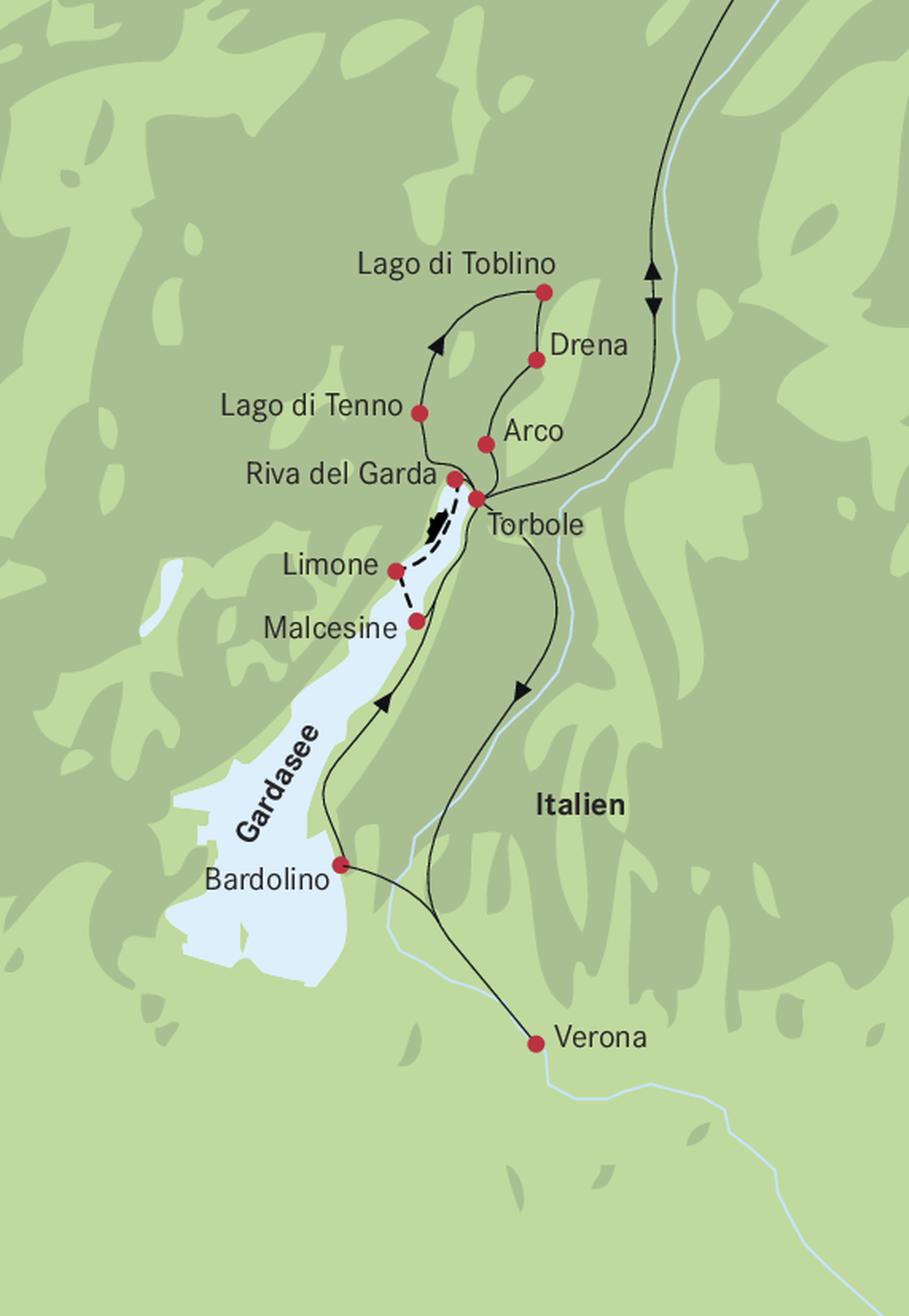 Karte Gardasee