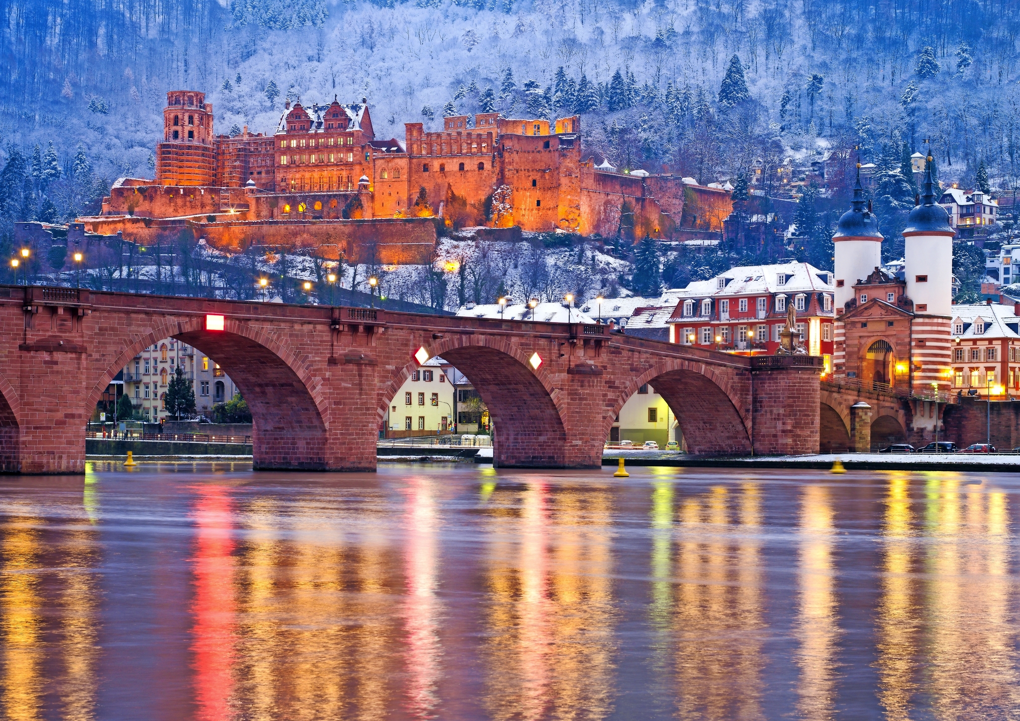 Heidelberger Schloss im Winter Bild