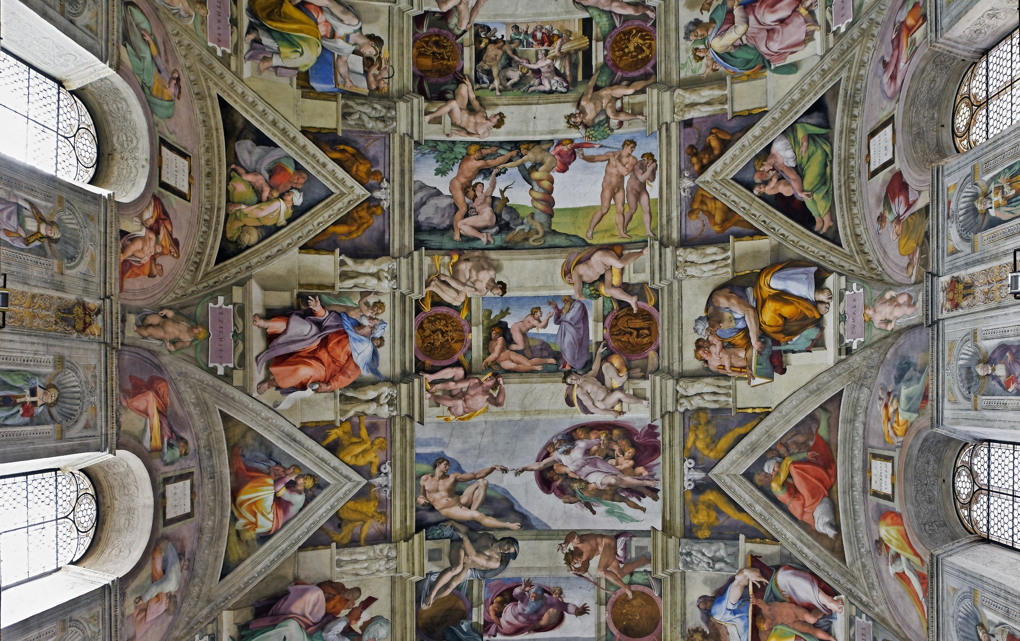 Deckenmalereien von Michelangelo in der Sixtinischen Kapelle Bild
