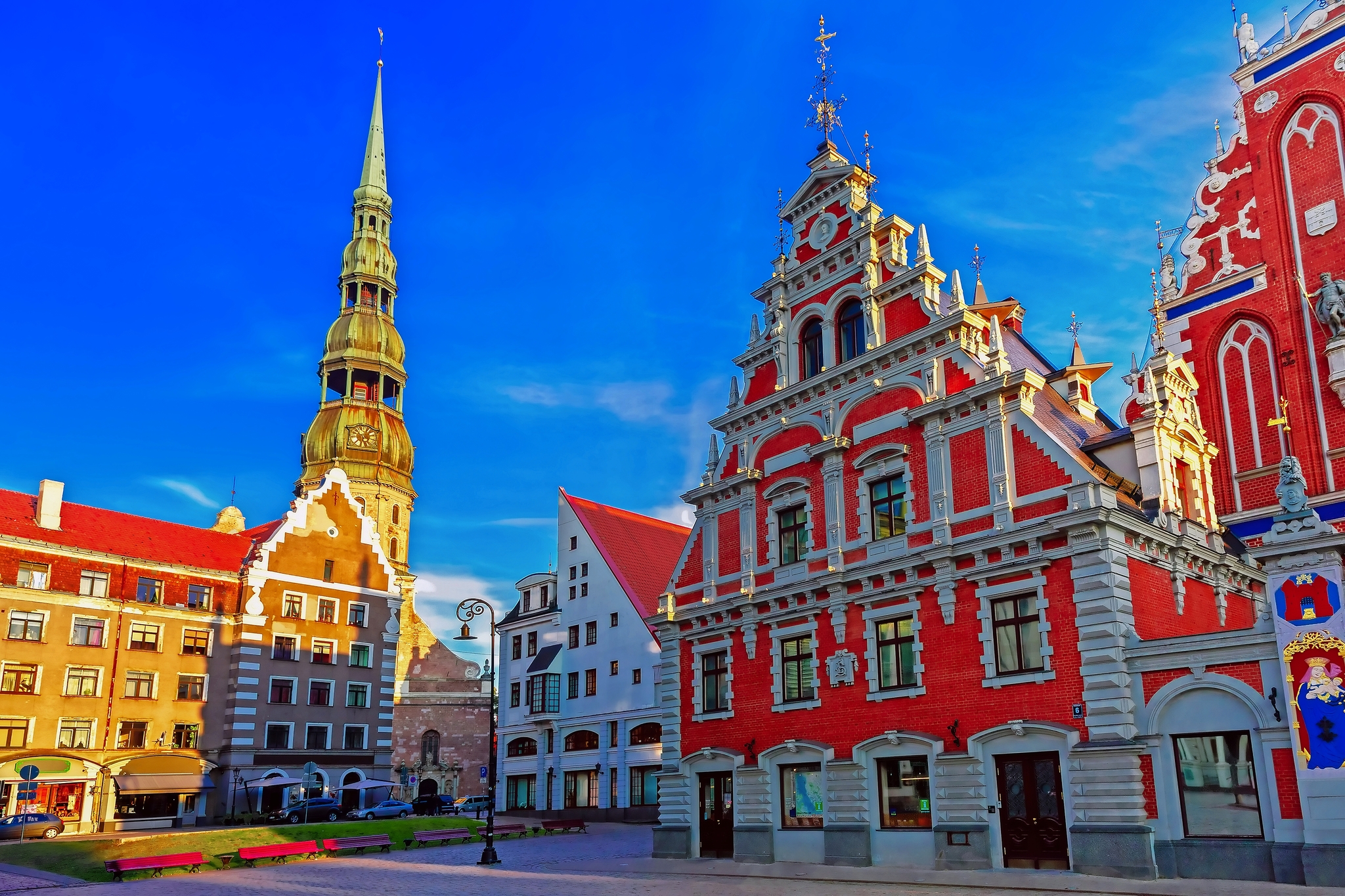 Schwarzhäupterhaus auf dem Rathausplatz der lettischen Hauptstadt Riga  Bild